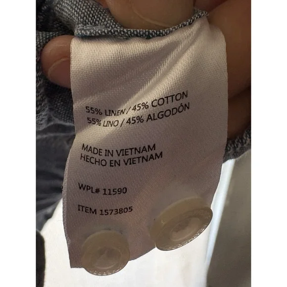 Weatherproof Vintage Washable Linen Men's Button Down Shirt Size XXL Blue - Picture 4 of 4